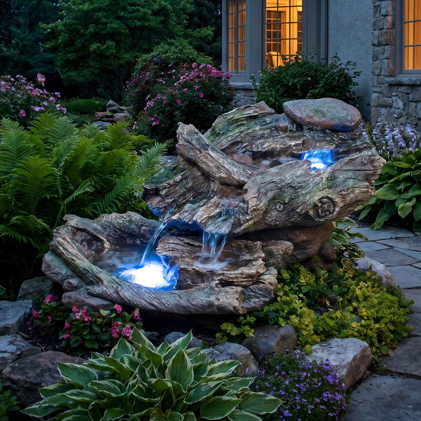 Brunnen inkl. Pumpe & Licht, Holzoptik, ca. 88 x 60 x 43 cm Brunnen inkl. Pumpe & Licht, Holzoptik, ca. 88 x 60 x 43 cm