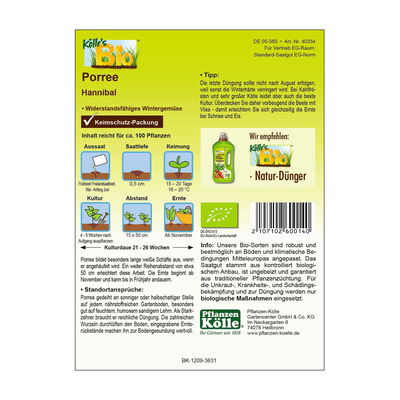 Kölle Bio Gemüsesamen Porree
