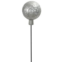 Kugel auf Stab, silber, Höhe ca. 115 cm