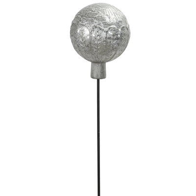 Kugel auf Stab, silber, Höhe ca. 115 cm