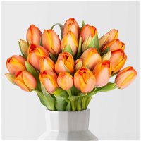 Blumenbund mit Tulpen 'Ad Rem', 30er-Bund, orange/gelb, inkl. gratis Grußkarte