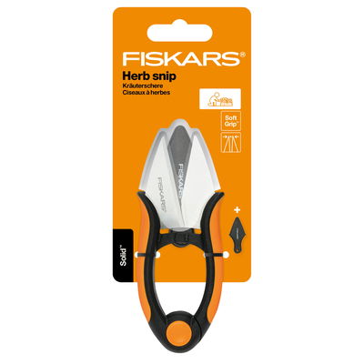 Kräuterschere 'Solid SP220', schwarz/orange