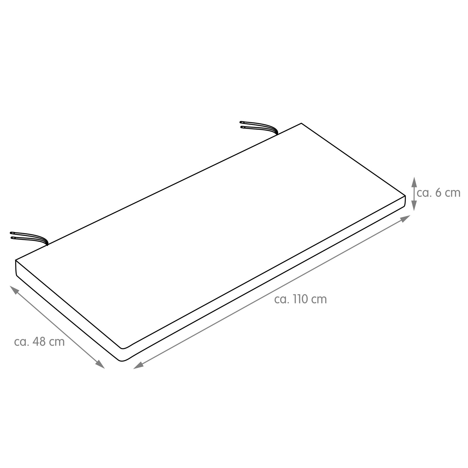 Kölle Bankauflage '110 SunDance', oliv, ca. 110 x 48 cm Kölle Bankauflage '110 SunDance', oliv, ca. 110 x 48 cm