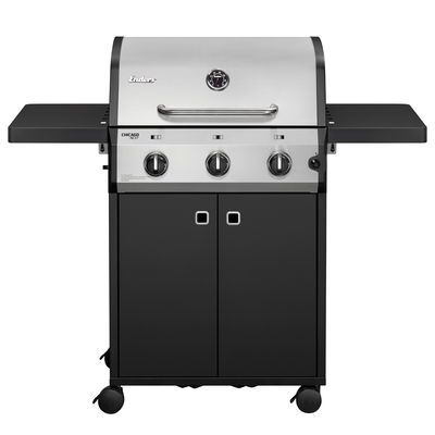 Enders Gasgrill Chicago Next 3, Edelstahl, inkl. Wetterschutzhülle
