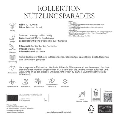 Krokus-Kollektion 'Nützlingsparadies', blau, pink, 35 Blumenzwiebeln Krokus-Kollektion 'Nützlingsparadies', blau, pink, 35 Blumenzwiebeln