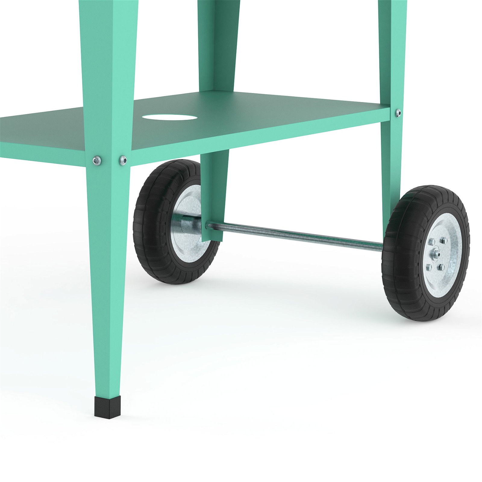 Hochbeet-Trolley mit Rädern, mint, Metall, 75 x 35 x 80 cm, 47 l