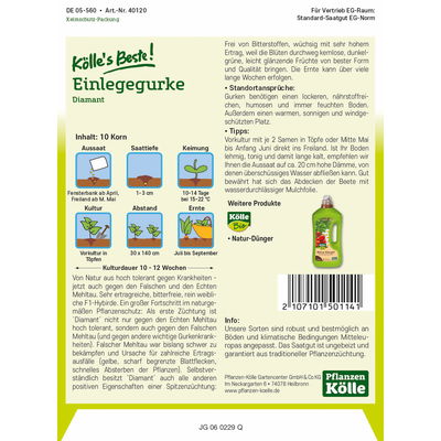 Kölles Beste Gemüsesamen Einlegegurke Kölles Beste Gemüsesamen Einlegegurke