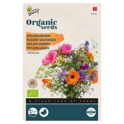 Bio-Saatgut, Wildblumenmischung, bunt Bio-Saatgut, Wildblumenmischung, bunt