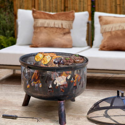 Buschbeck Feuerschale 'Faya', schwarz, ca. Ø 53 x H 55 cm