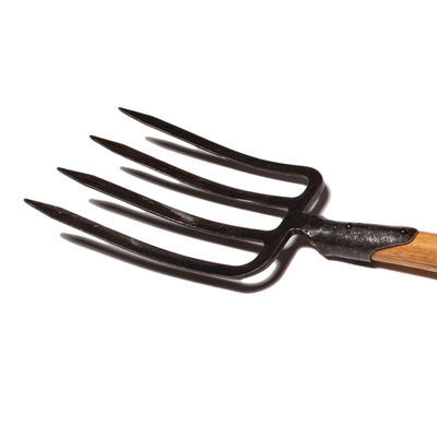 Krumpholz Spatengabel mit Federdülle und 4 Zinken, mit Eschen-T-Stiel Krumpholz Spatengabel mit Federdülle und 4 Zinken, mit Eschen-T-Stiel