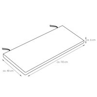 Kölles Beste Bankauflage '110 Twist', anth., ca. 110 x 48 cm Kölles Beste Bankauflage '110 Twist', anth., ca. 110 x 48 cm