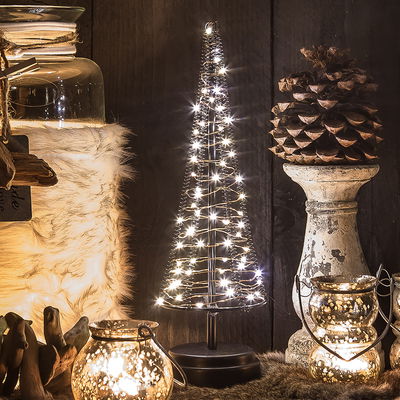 LED Weihnachtsbaum, warmweiß, 60 LEDs, ca. H 32 x B 10 cm LED Weihnachtsbaum, warmweiß, 60 LEDs, ca. H 32 x B 10 cm