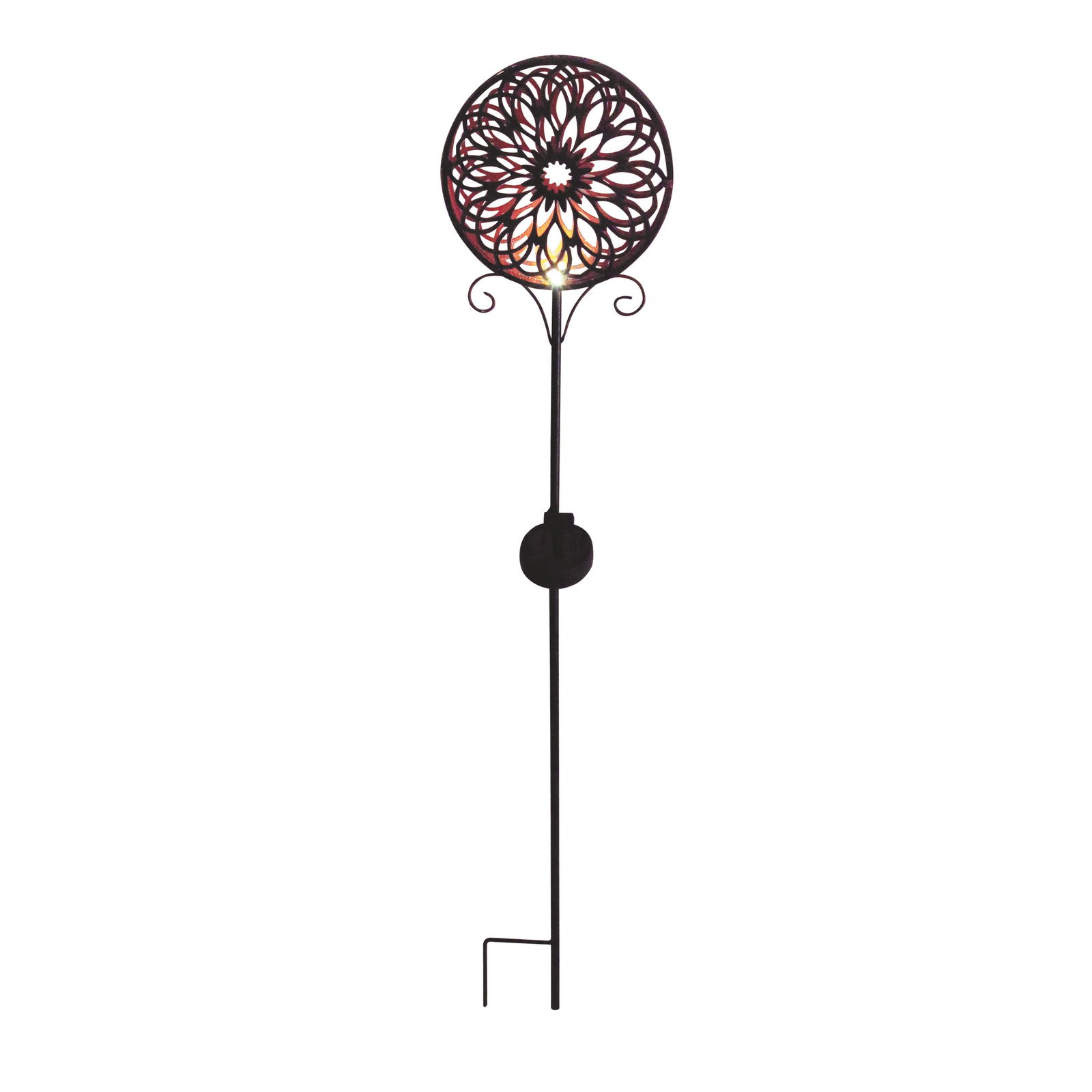 Solargartenstecker Mandala Sun, schwarz, 18,0 x 18,0 x 70,0 cm