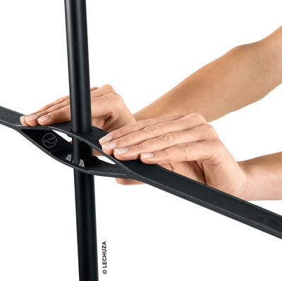 Lechuza Rankgitter 'Trio Cottage 30', schwarz, ca. 86 x H 135 cm