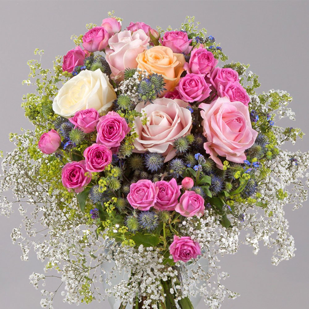 Blumenstrauß 'Rosensymphonie' inkl. gratis Grußkarte