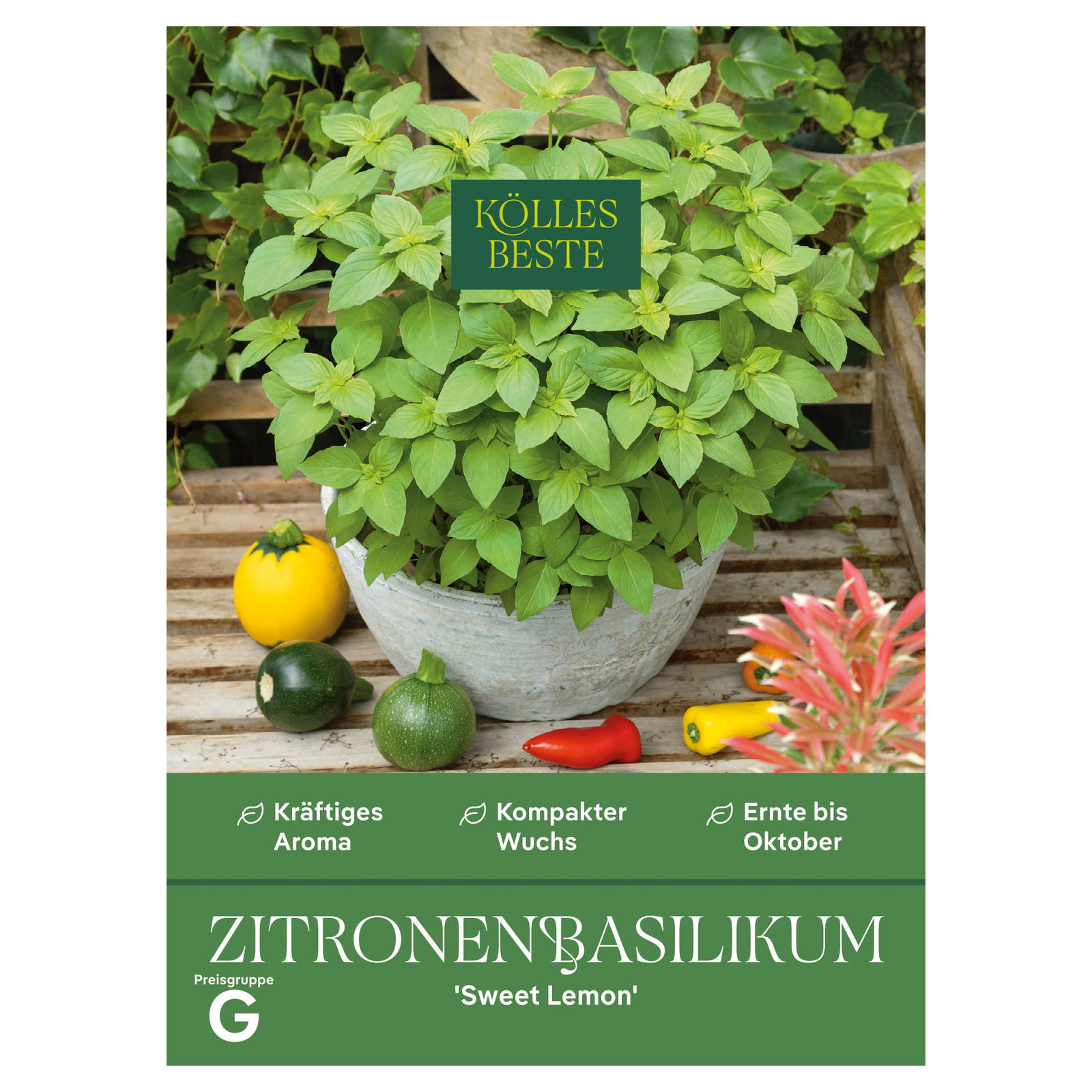 Kölles Beste Kräutersamen Zitronenbasilikum Sweet Lemon