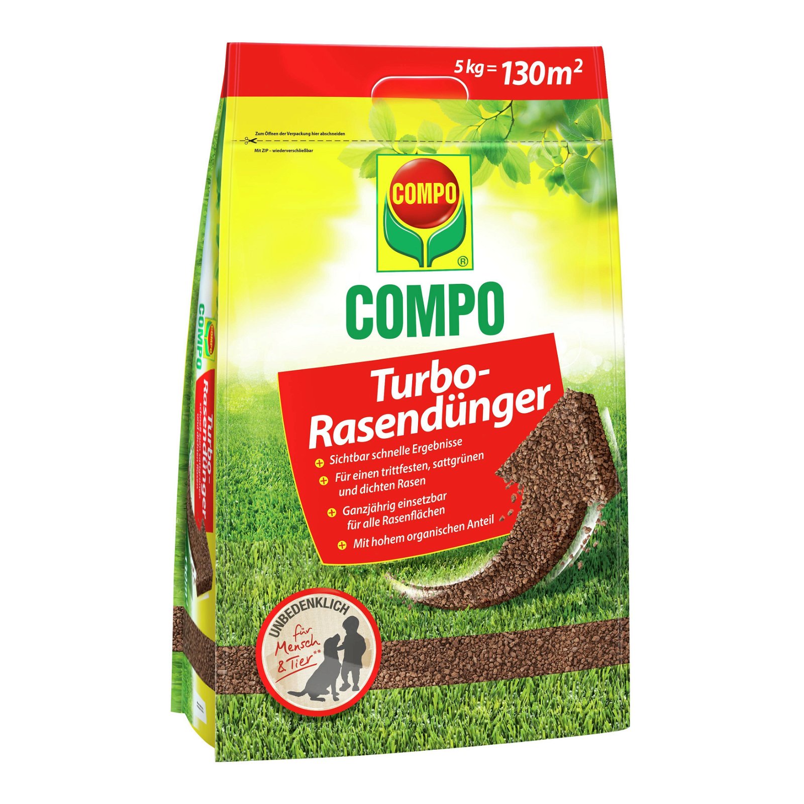 Turbo-Rasendünger für 130 qm, 5 kg