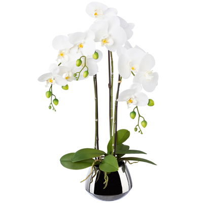 Kunstpflanze Phalaenopsis, weiß, Höhe ca. 55 cm