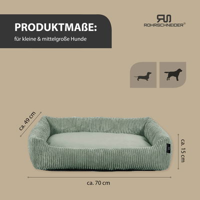 Rohrschneider Hundebett 'Coon', salbei, ca. 60 x 40 cm Rohrschneider Hundebett 'Coon', salbei, ca. 60 x 40 cm