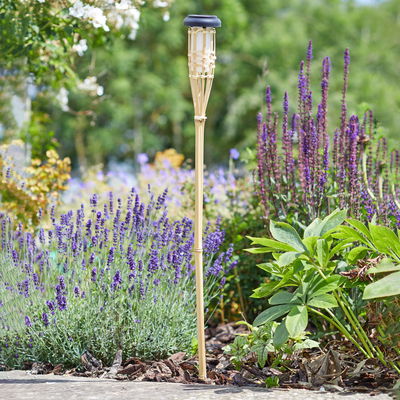 Solar-Bambusfackel mit Flammeneffekt, Höhe ca. 90 cm Solar-Bambusfackel mit Flammeneffekt, Höhe ca. 90 cm
