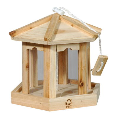 Vogelhaus Pavillon 6-Eck hängend, FSC®-Holz und Acrylglas, ca. 19 x 18 x 18 cm Vogelhaus Pavillon 6-Eck hängend, FSC®-Holz und Acrylglas, ca. 19 x 18 x 18 cm