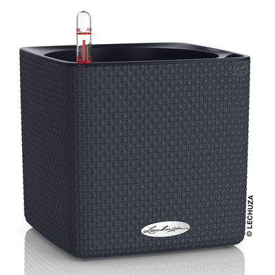 Lechuza 'Cube Color 16', schiefergrau, ca. 17 x 17 x H 16 cm