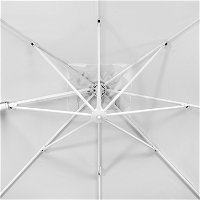 Pendelschirm 'Rhodos Twist Bianco', ca. 300 x 300 cm, weiss