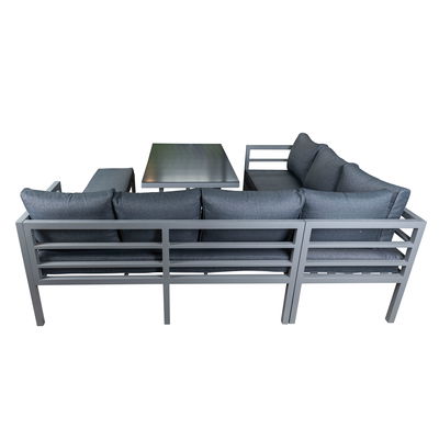 Alu-Eckgruppe Raleigh, grau, inkl. Sitzkissen Alu-Eckgruppe Raleigh, grau, inkl. Sitzkissen