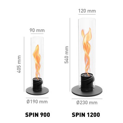 Tischfeuer SPIN 900, schwarz, Höhe 40,5 cm Tischfeuer SPIN 900, schwarz, Höhe 40,5 cm