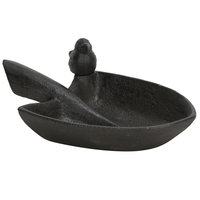 Vogelbad in Schaufelform, schwarz, ca. 20,5 x 12 x H 17 cm