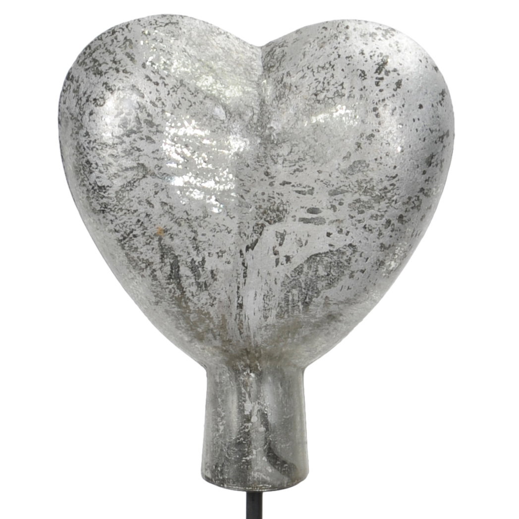Herz auf Stab, silber, Höhe ca. 135 cm Herz auf Stab, silber, Höhe ca. 135 cm