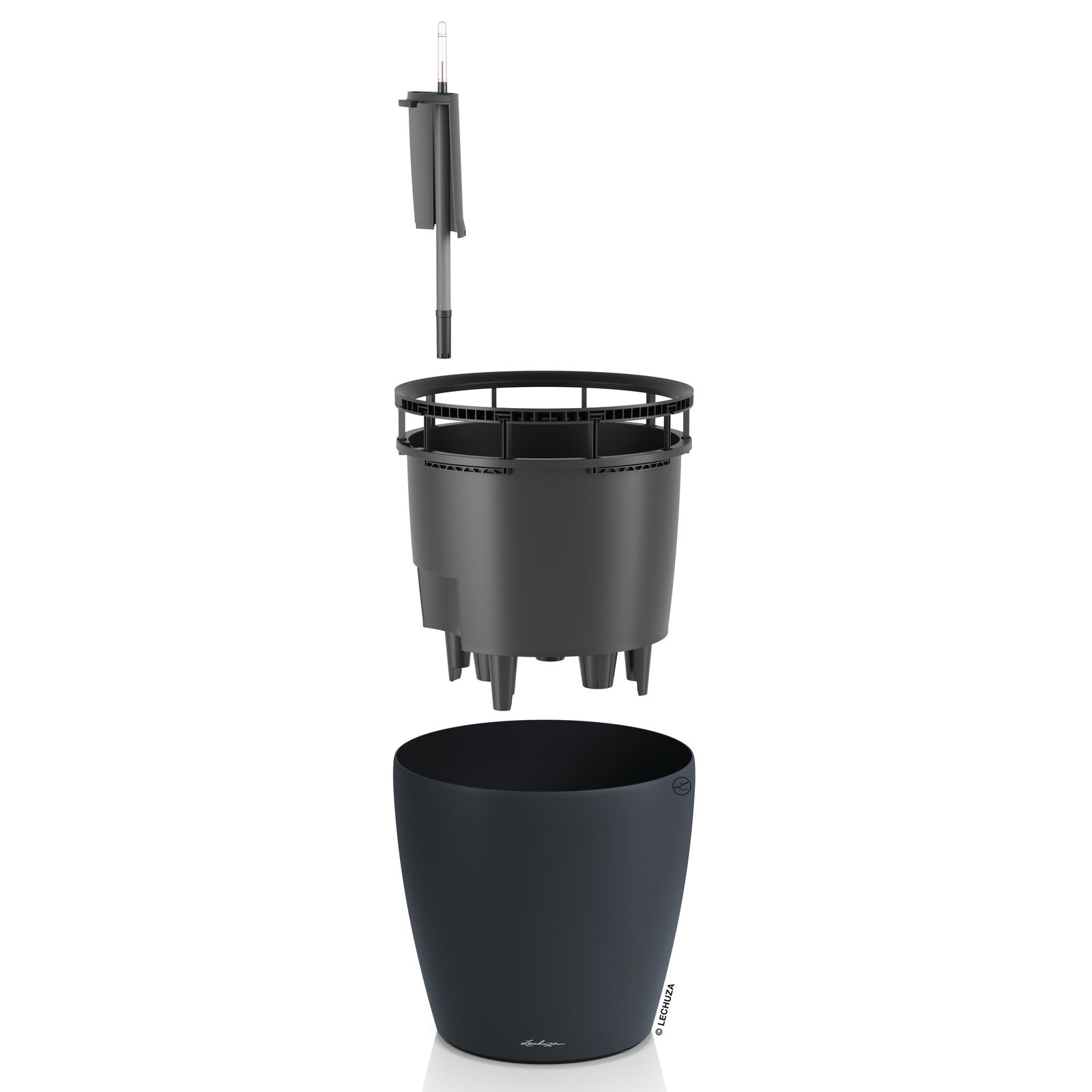 Lechuza Pflanzgefäß 'Classico LS 50', grau, ca. 49 x 49 x H 46,5 cm