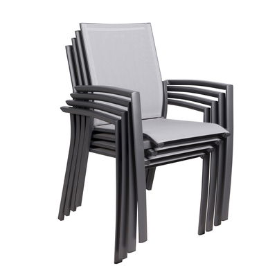 Kölle Alu-Textilen Stapelsessel 'Iris', grau Kölle Alu-Textilen Stapelsessel 'Iris', grau