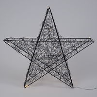 LED-Stern, 70 LEDs, schwarz, Metall, Höhe ca. 55 cm