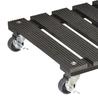 Multi Pflanzenroller aus WPC, anthrazit, ca. 29x29 cm