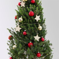 Weihnachtsbäumchen inkl. Deko, rot-gold, Höhe 120 cm, Topf-Ø 26 cm Weihnachtsbäumchen inkl. Deko, rot-gold, Höhe 120 cm, Topf-Ø 26 cm