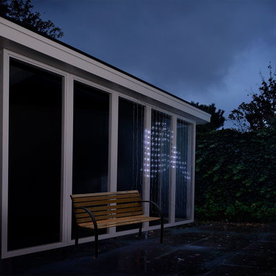 Lumineo LED Lichtervorhang, bunt, 400 LEDs, Länge ca. 1,90 m