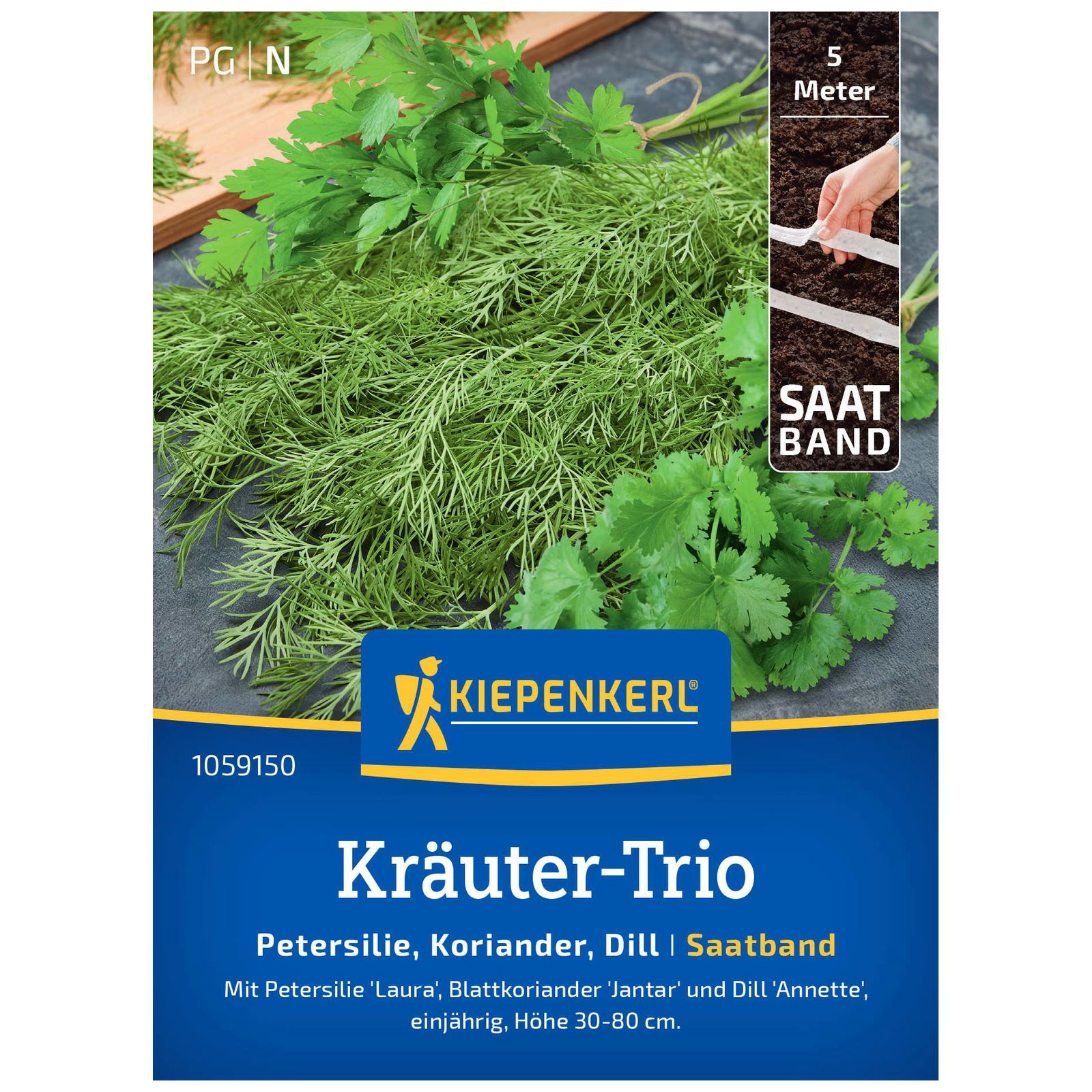 Kiepenkerl Saatband-Trio Kräuter Petersilie, Koriander & Dill