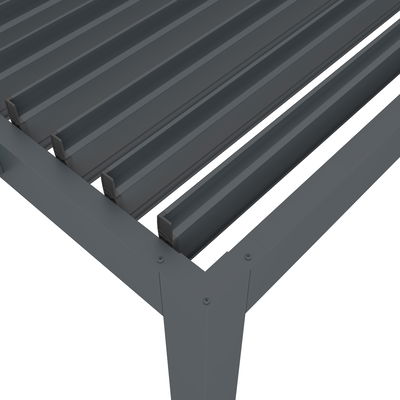 Pergola mit LED, anthrazit, ca. 300 x 600 x H 250 cm