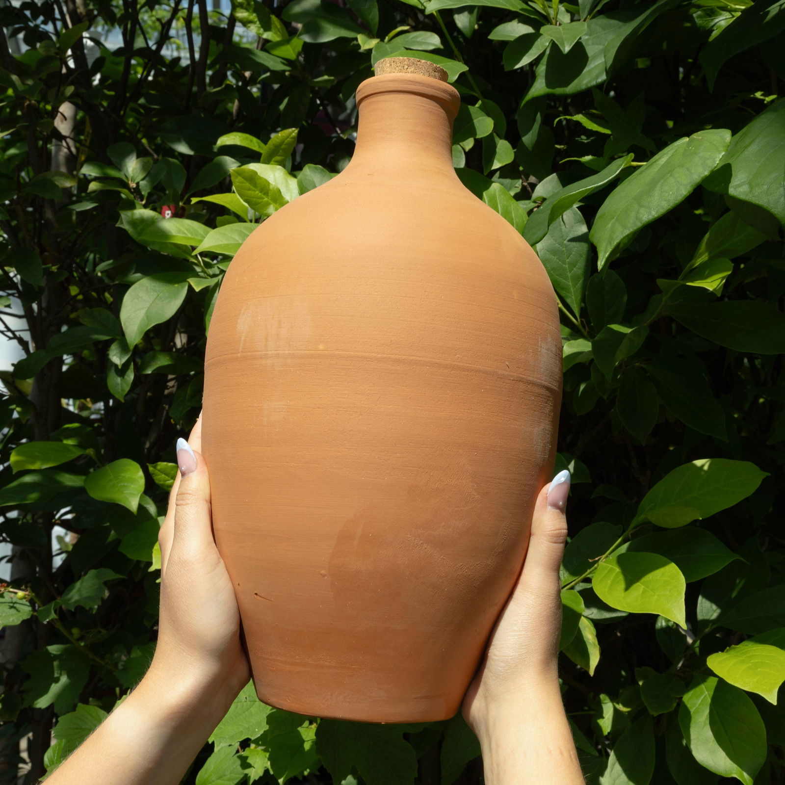 Bewässerungskugel Olla XL, Terrakotta, Ø 21 cm x H ca.38 cm, ca. 6,5 l Füllmenge