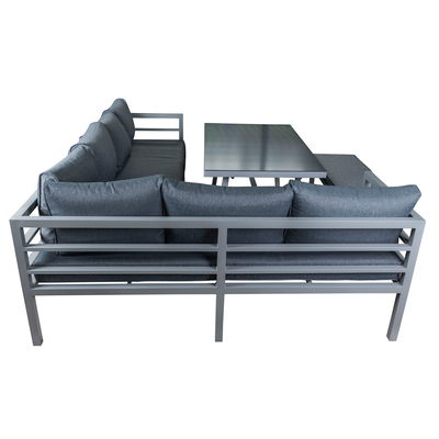 Alu-Eckgruppe Raleigh, grau, inkl. Sitzkissen Alu-Eckgruppe Raleigh, grau, inkl. Sitzkissen