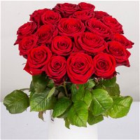 Blumenbund mit Rosen 'Red Naomi', 20er-Bund, rot, inkl. gratis Grußkarte