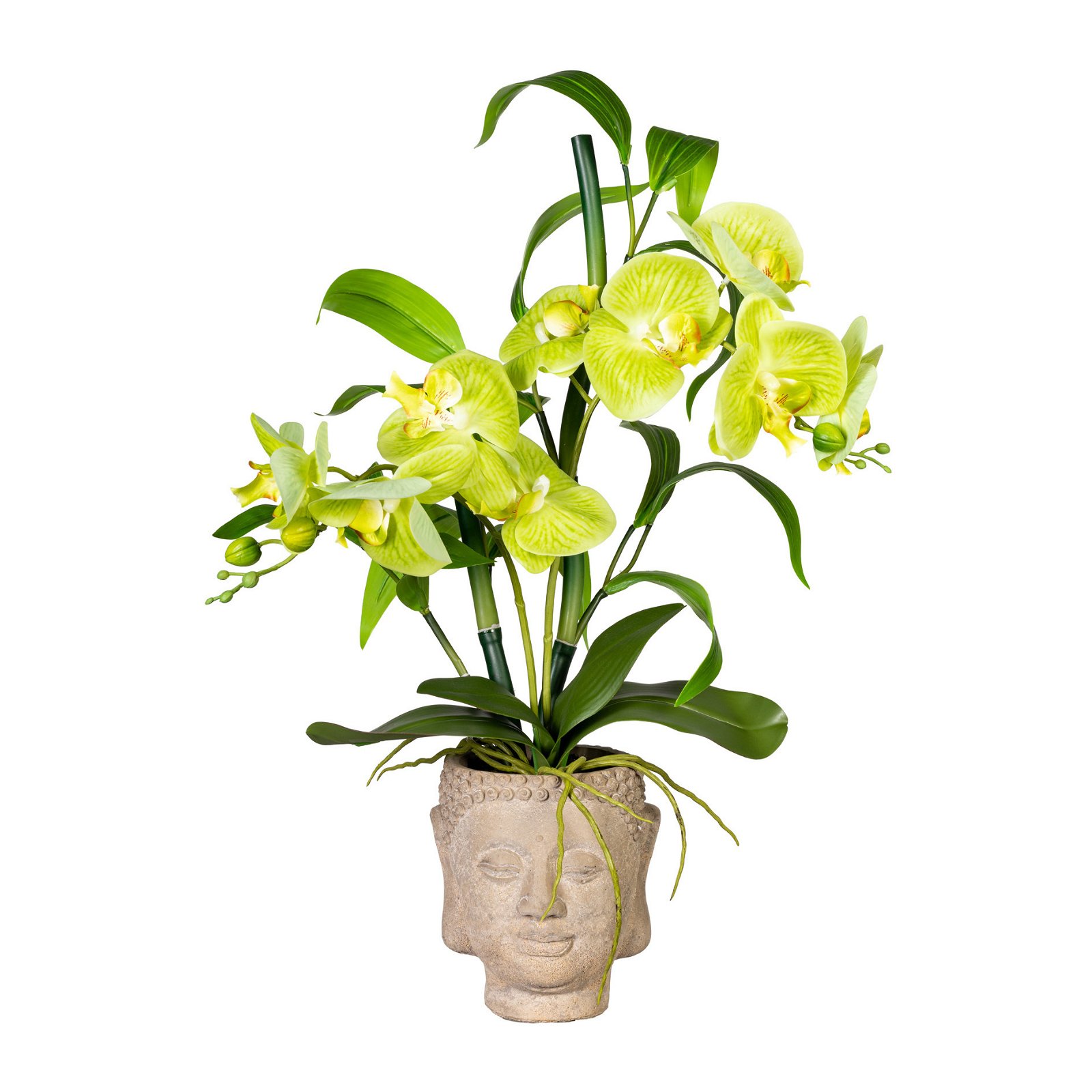 Kunstpflanze Orchideen-Bambus-Arrangement in Grün kaufen | Pflanzen-Kölle