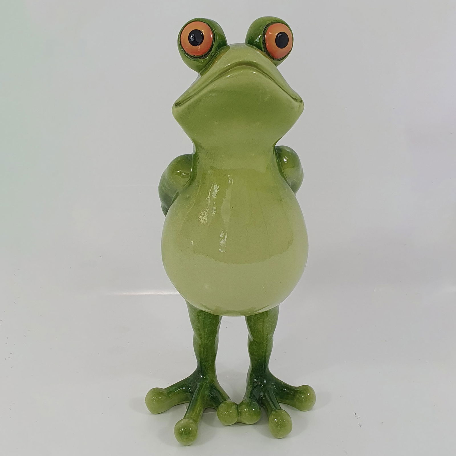 Dekofigur Frosch stehend, Höhe ca. 25 cm