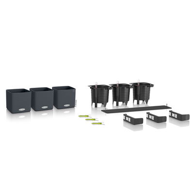 Lechuza 'Green Wall Home Kit Color', schiefergrau, ca. 48 x 15 x H 14 cm