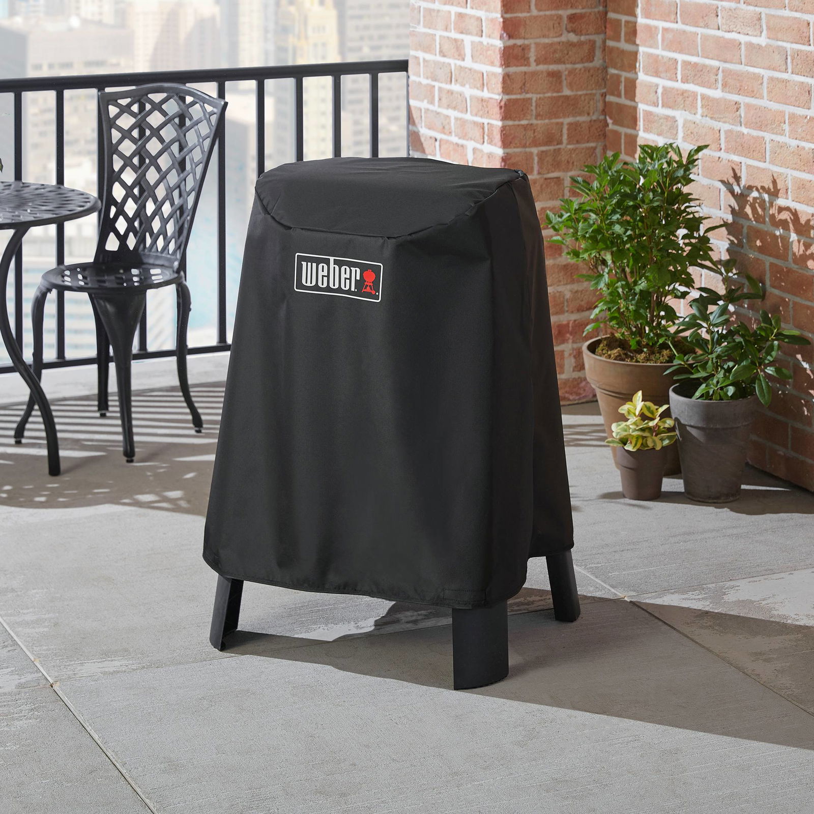 Weber Abdeckhaube für Lumin mit Stand, schwarz, ca. 100 x 144 x 56 cm