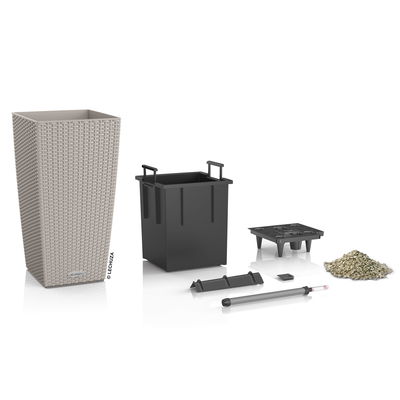 Lechuza 'Cubico Cottage 30', sandbraun, ca. 30 x 30 x H 56 cm