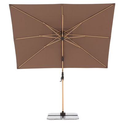 Doppler Pendelschirm 'Alu-Wood Ultra AX', greige, ca. 300 x 220 cm