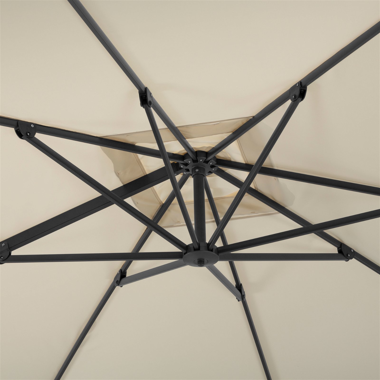 Sonnenschirm 'Rhodos Twist', 350 x 260 cm, natur