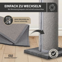 Rohrschneider Sisalmatte für XXL-Kratzstämme, grau